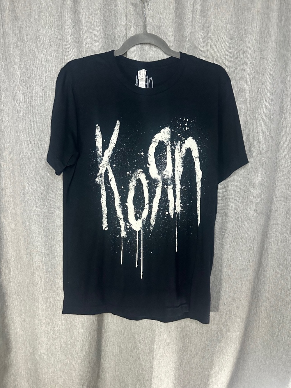 Korn Band T-Shirt Medium Black "Still A Freak" Paint Drip Spray Graphic Tee